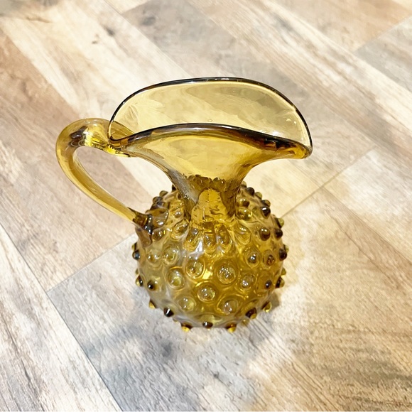 VTG | Empoli | Italian Handblown Art Glass Hobnail Pitcher - Picture 2 of 13
